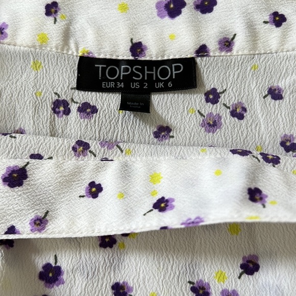 Topshop Floral Skirt with Bow - Picture 4 of 4